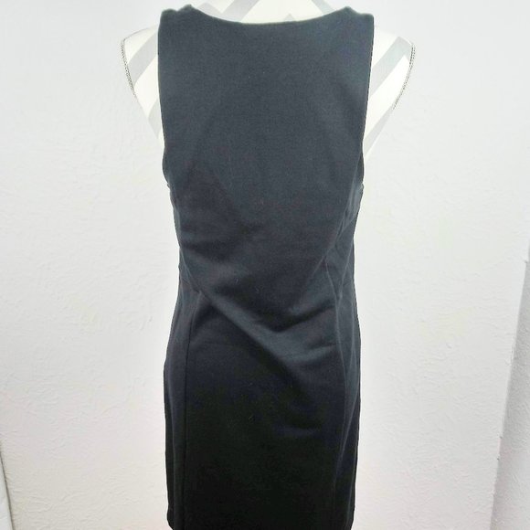 GAP Cotton Jersey Fit & Gentle Flare Black Dress 6 - Picture 3 of 5